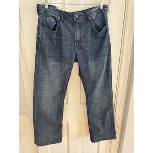 Buffalo David Bitton Size 40x32 Driven Basic Jeans Mens Blue Denim Straight